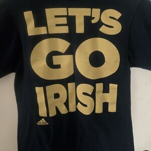 Adidas Navy and Gold Graphic T-Shirt